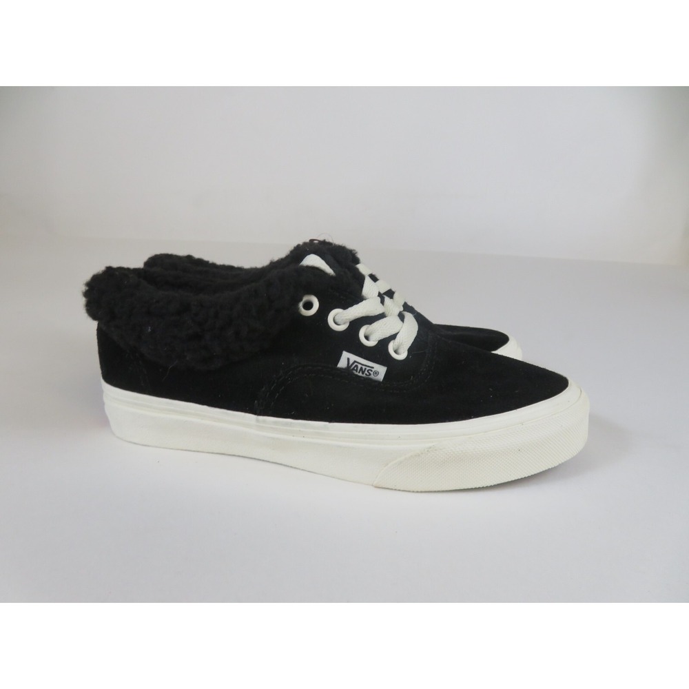 Vans Womens 5 Shoes Slip On Sherpa Lined Cozy Black Sneaker Classic Sk8 Low